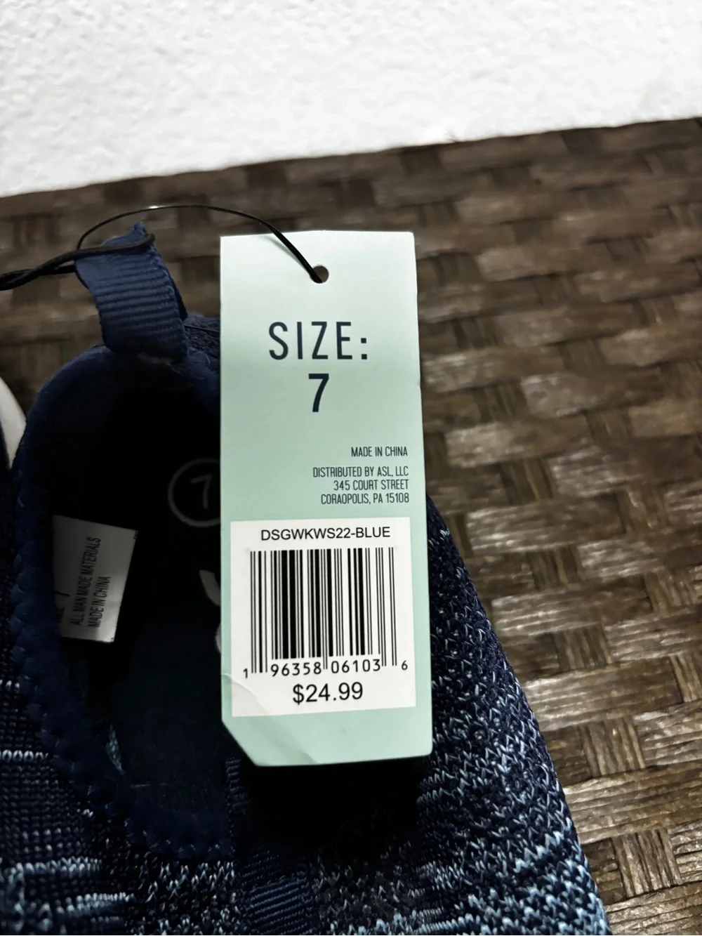 DSG Women's Slip-On Knit Sneaker in Navy Blue